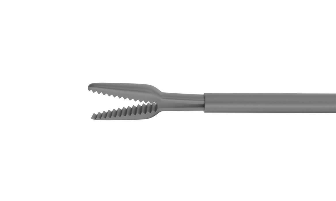414R 12-304-23H Gripping Forceps with a "Crocodile" Platform, Attached to a Universal Handle, with RUMEX Flushing System, 23 Ga