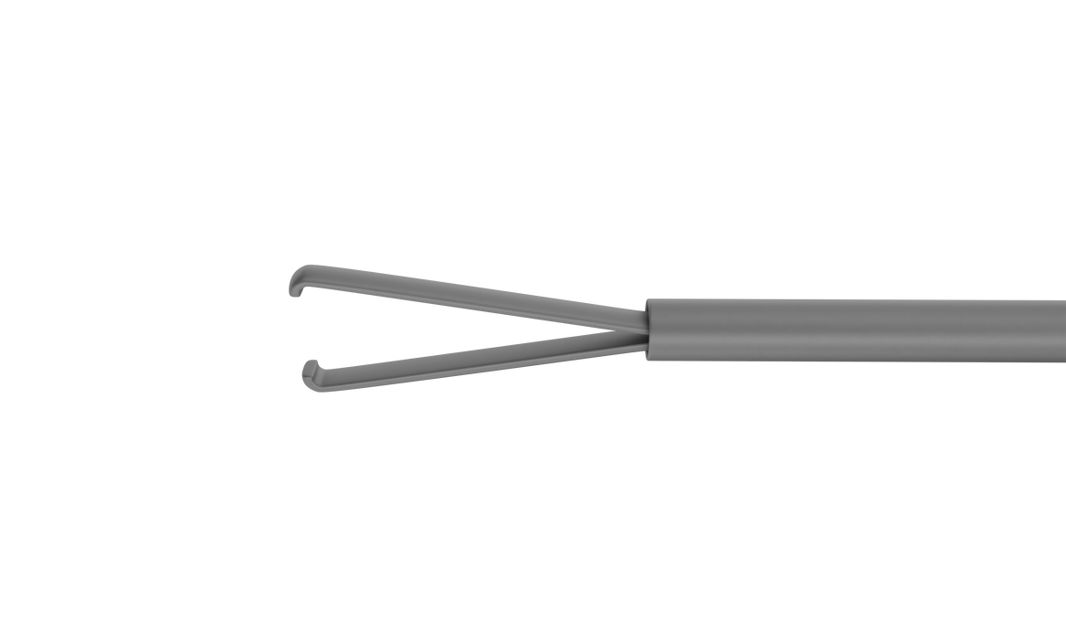 765R 12-4013H End-Grasping Forceps, Expanded Space Between Branches, Attached to a Universal Handle, with RUMEX Flushing System, 23 Ga