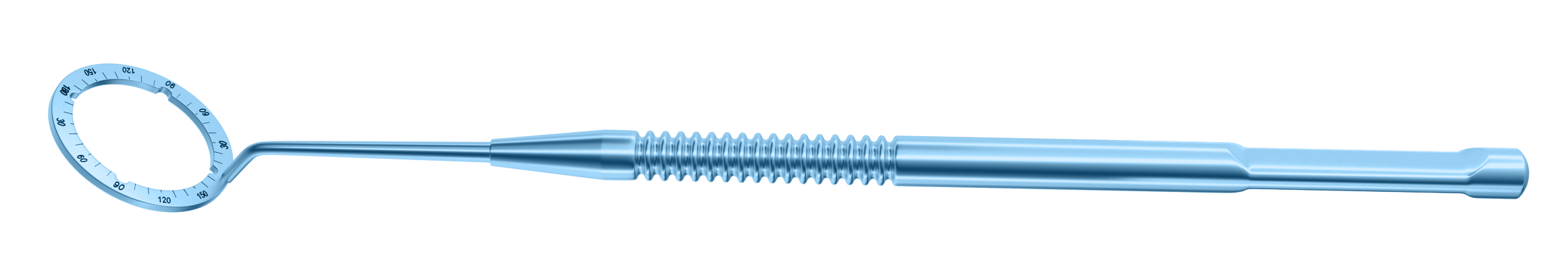 322R 2-0331T Grooved Mendez Degree Gauge, with 4 Grooves, 13.00/16.50 mm Diameters, Length 122 mm, Titanium