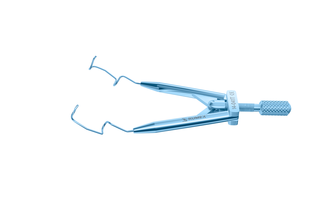 047R 14-041T Lieberman Nasal Speculum, 14.00 mm V-Shaped Blades, Round Branches, Adult Size, Length 70 mm, Titanium