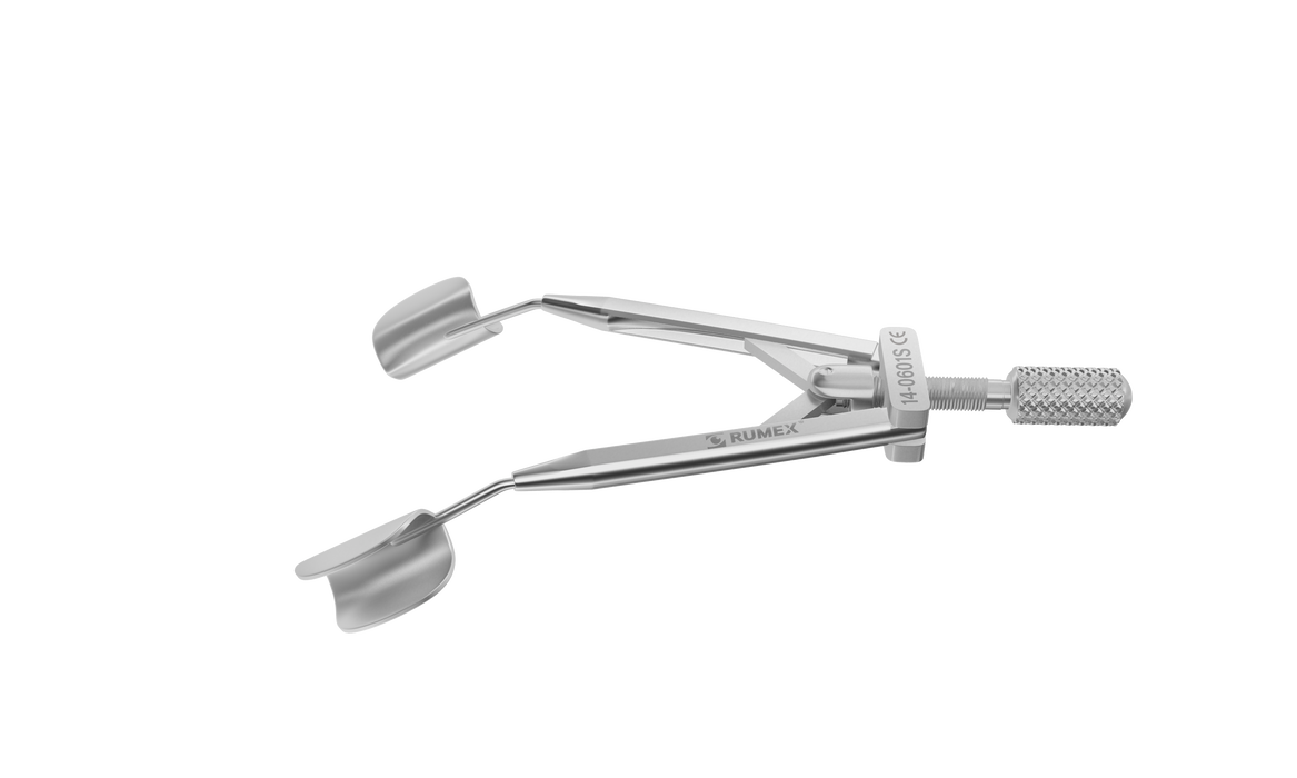 999R 14-0601S Kershner Reversible Solid Blades Speculum, Flat Branches, Length 70 mm, Stainless Steel