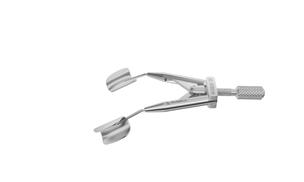 999R 14-060S Kershner Reversible Speculum, 14.00 mm Solid Blades, Round Branches, Length 70 mm, Stainless Steel