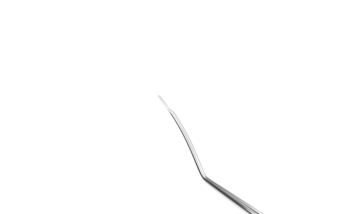 301R 20-207 Stodulka ReLEx Smile Double Lenticule Spatula (Blunt Spoon and Flat Spatula), Length 130 mm, Round Titanium Handle