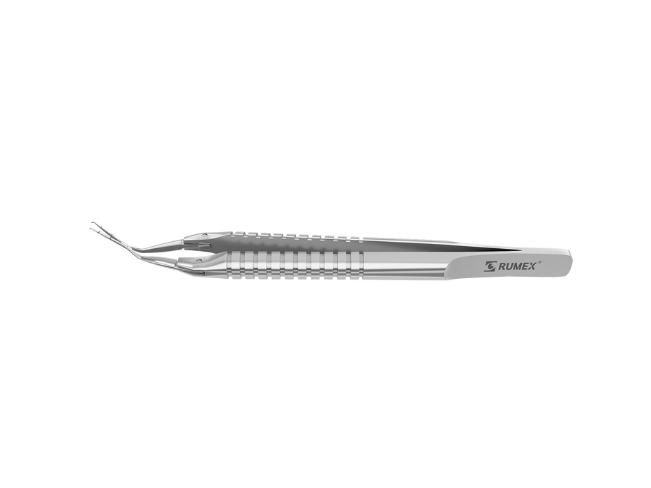 999R 4-0396/MRS Capsulorhexis Forceps with Scale (2.50/5.00 mm), Cross-Action, for 1.50 mm Incisions, Straight Stainless Steel Jaws (8.50 mm), Short Lever (16.00 mm), Medium (91 mm) Round Stainless Steel Handle, Length 110 mm