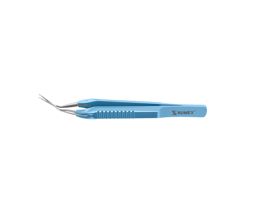 999R 4-0396/SF Capsulorhexis Forceps with Scale (2.50/5.00 mm), Cross-Action, for 1.50 mm Incisions, Straight Stainless Steel Jaws (8.50 mm), Short Lever (16.00 mm), Short (71 mm) Flat Titanium Handle, Length 90 mm