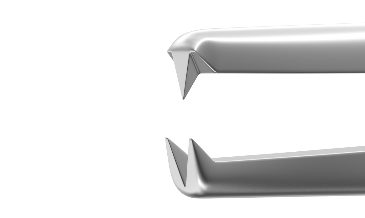 224R 4-058S Bonn Corneal Forceps, Straight, 0.12 mm, 1x2 Teeth, Medium Size, Length 94 mm, Stainless Steel
