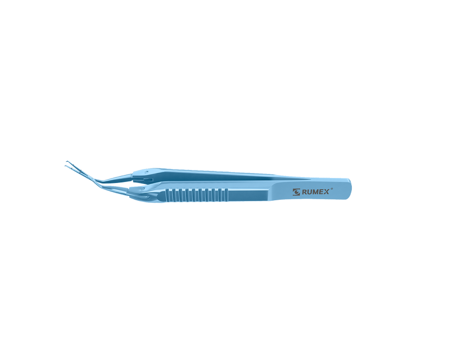 999R 4-0396/SFT Capsulorhexis Forceps with Scale (2.50/5.00 mm), Cross-Action, for 1.50 mm Incisions, Straight Titanium Jaws (8.50 mm), Short Lever (16.00 mm), Short (71 mm) Flat Titanium Handle, Length 90 mm