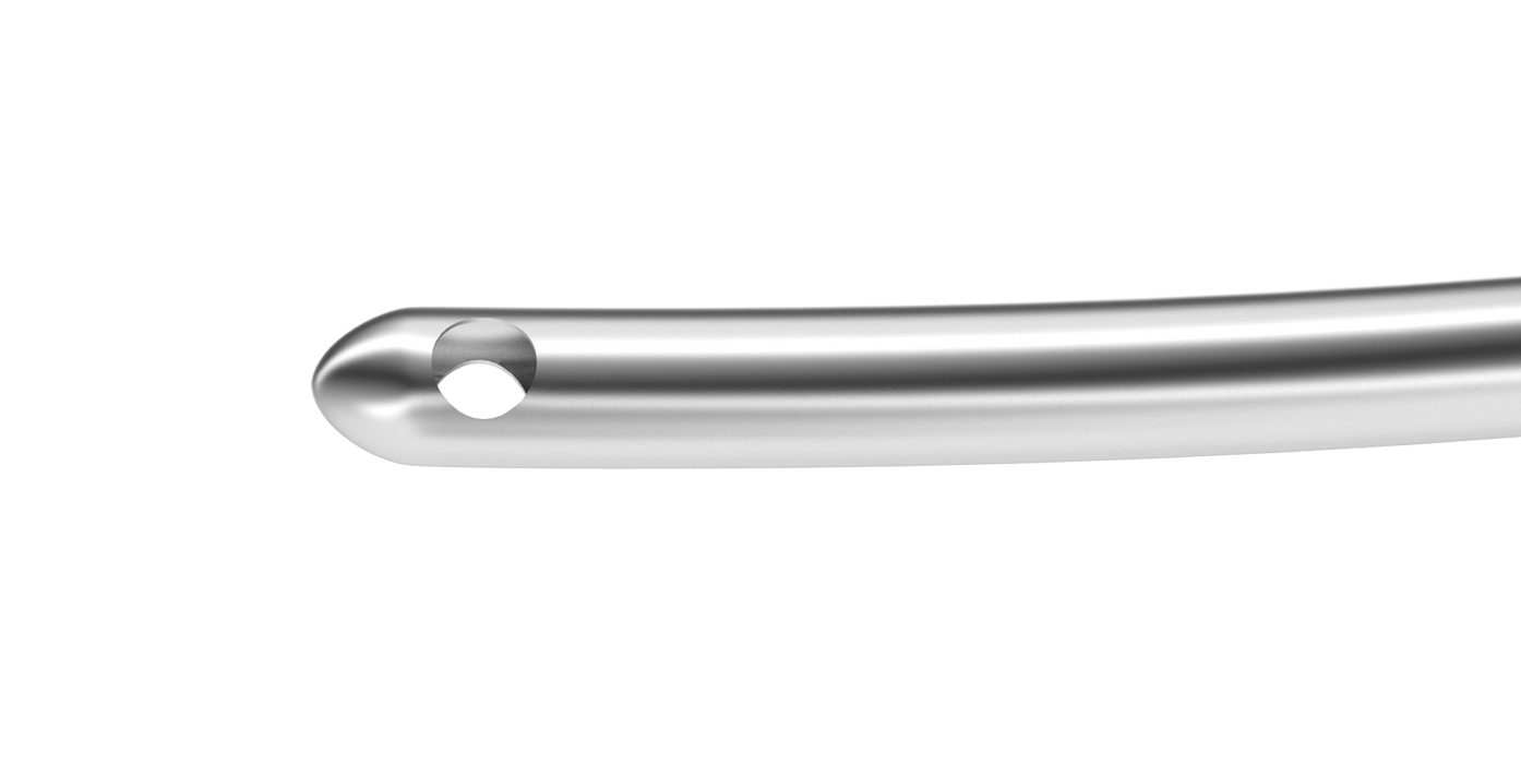 151R 7-0813 Irrigation Handpiece for Bimanual Technique, Curved, 21 Ga, Two Ports on Side 0.50 mm, Length 104 mm, Titanium Handle