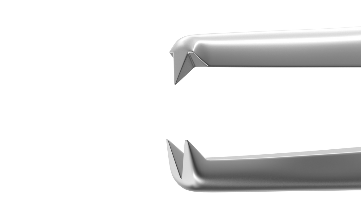 924R 4-0501S Colibri Corneal Forceps, 0.12 mm, 1x2 Teeth, Flat Handle, Length 77 mm, Stainless Steel