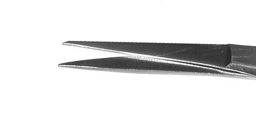 351R 11-100S Knapp Straight Strabismus Scissors, Ring Handle, Length 115 mm, Stainless Steel