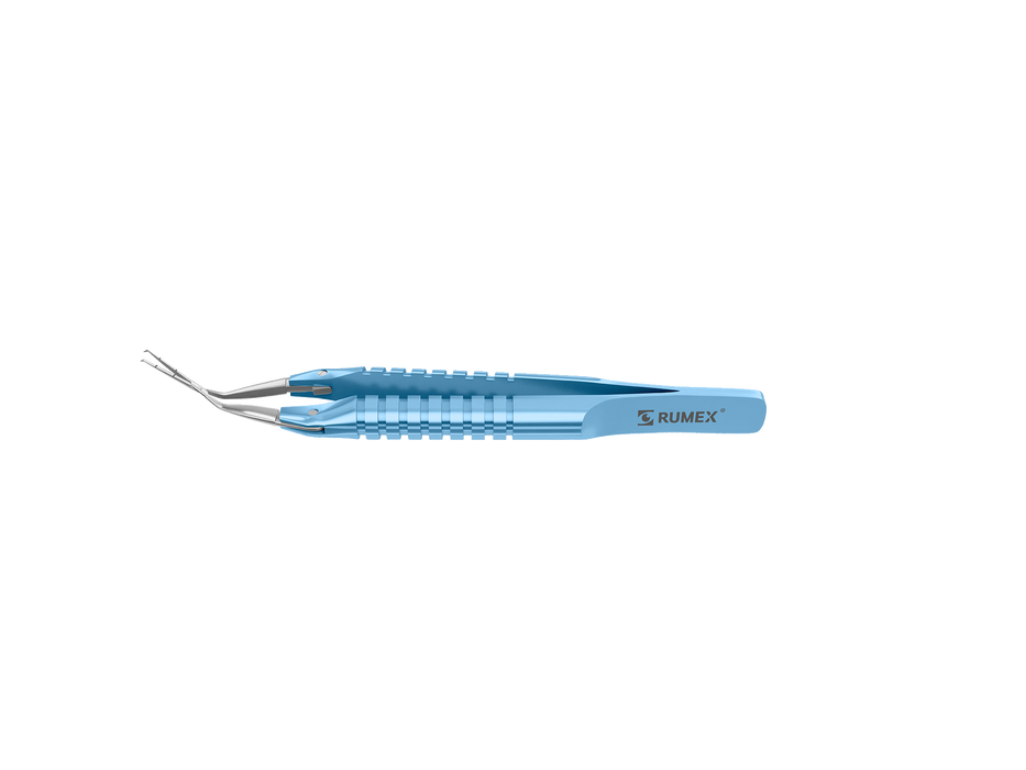 999R 4-0396/SR Capsulorhexis Forceps with Scale (2.50/5.00 mm), Cross-Action, for 1.50 mm Incisions, Straight Stainless Steel Jaws (8.50 mm), Short Lever (16.00 mm), Short (71 mm) Round Titanium Handle, Length 90 mm