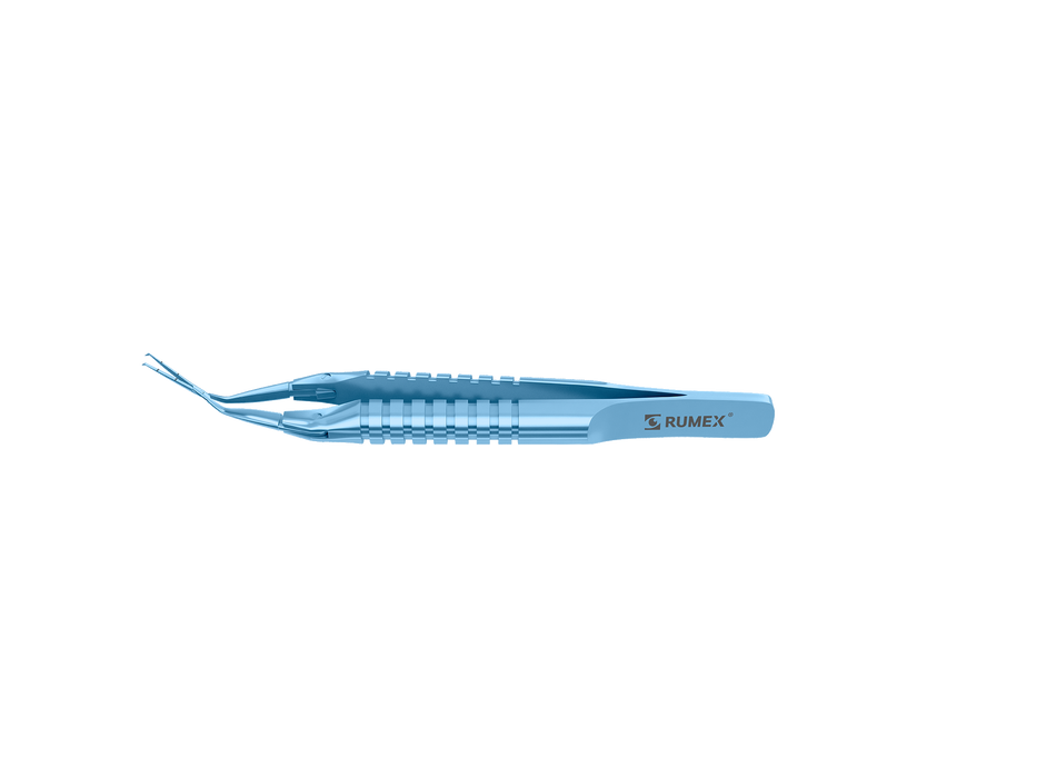 999R 4-0396/SRT Capsulorhexis Forceps with Scale (2.50/5.00 mm), Cross-Action, for 1.50 mm Incisions, Straight Titanium Jaws (8.50 mm), Short Lever (16.00 mm), Short (71 mm) Round Titanium Handle, Length 90 mm