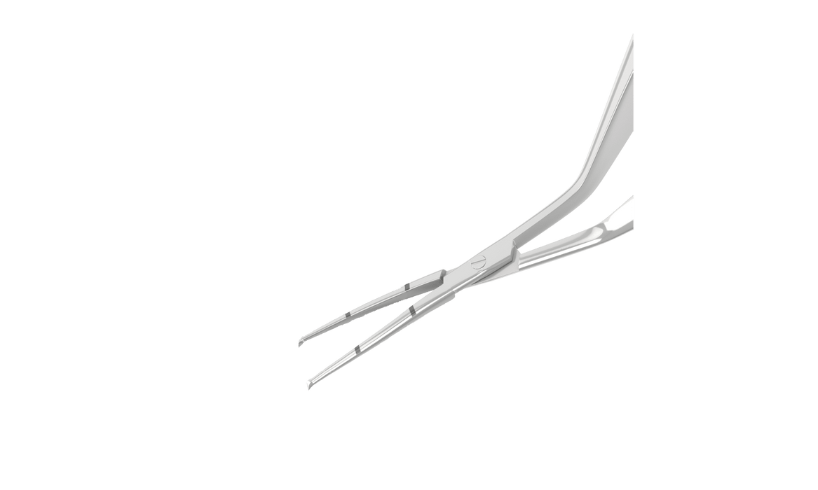 571R 4-0396 Capsulorhexis Forceps with Scale (2.50/5.00 mm), Cross-Action, for 1.50 mm Incisions, Straight Stainless Steel Jaws (8.50 mm), Short Lever (16.00 mm), Medium (91 mm) Flat Titanium Handle, Length 110 mm