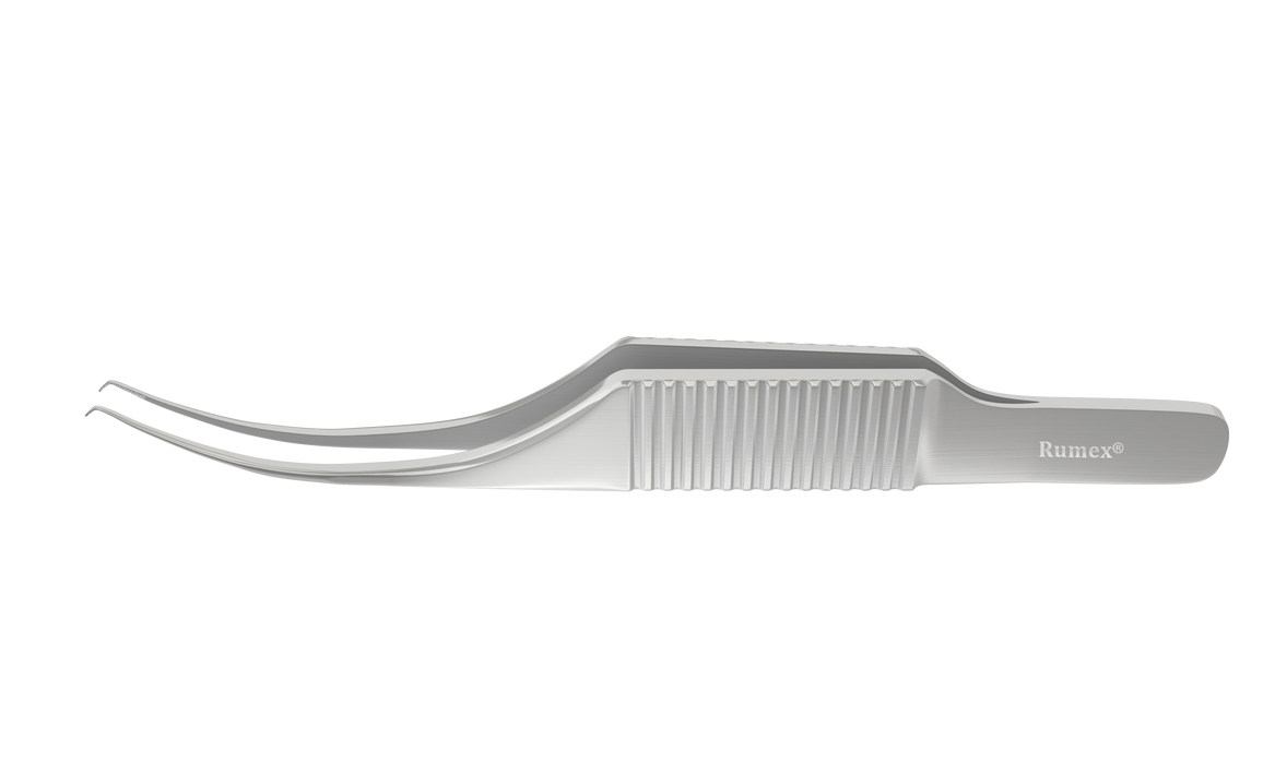 924R 4-0501S Colibri Corneal Forceps, 0.12 mm, 1x2 Teeth, Flat Handle, Length 77 mm, Stainless Steel
