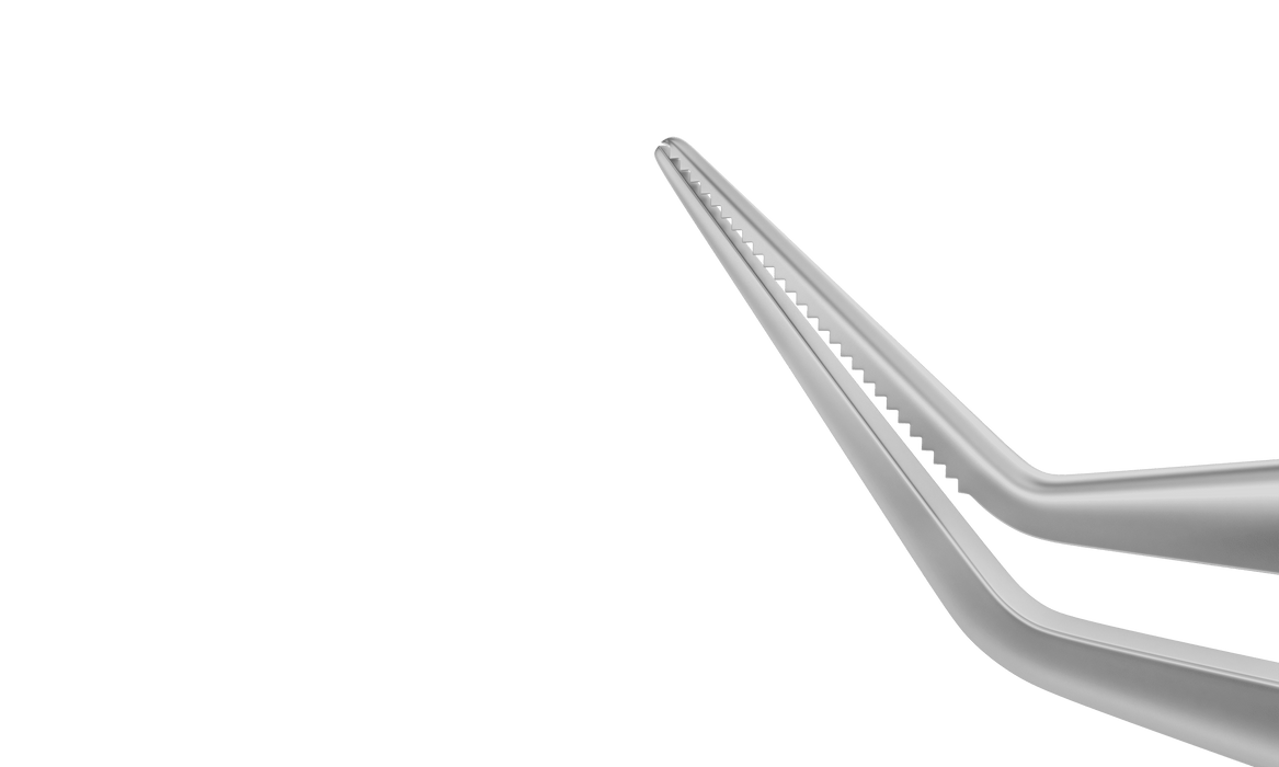 184R 4-2012S Stodulka Forceps for Small-Incision Lenticule Extraction (ReLEx SMILE), Angled, Flat Handle, Length 100 mm, Stainless Steel