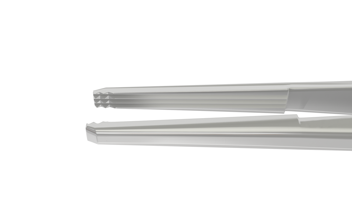 999R 4-2300S Bonaccolto Utility Forceps, Flat Handle, 15.00 mm Atraumatic Serrations, Length 100 mm, Stainless Steel