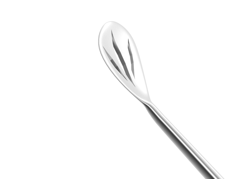 371R 13-110 Paton Spatula And Spoon, Double-Ended, Length 150 mm, Round Titanium Handle