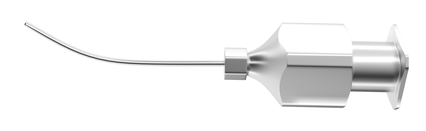 849R 15-013-19 Sub-Tenon's Anesthesia Cannula, Curved, Flattened Tip, 19 Ga x 25 mm, Front Opening