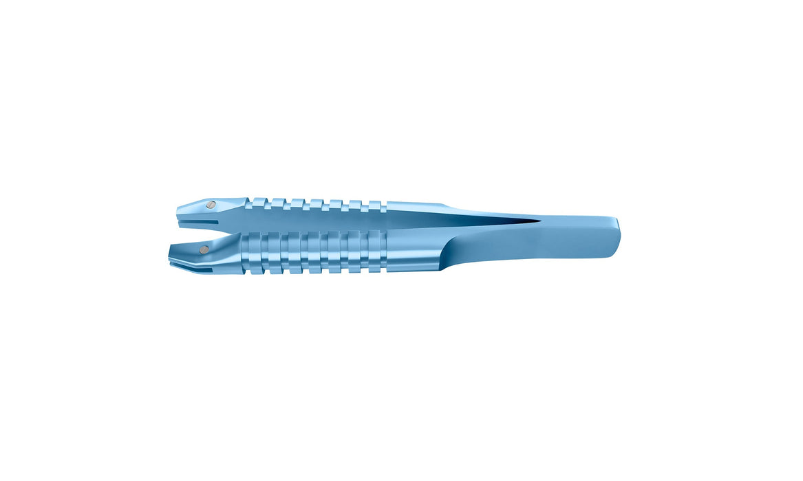 999R 4-03962/SRT Capsulorhexis Forceps with Scale (2.50/5.00 mm), Cross-Action, for 1.50 mm Incisions, Straight Titanium Jaws (8.50 mm), Long Lever (26.00 mm), Short (71 mm) Round Titanium Handle, Length 100 mm